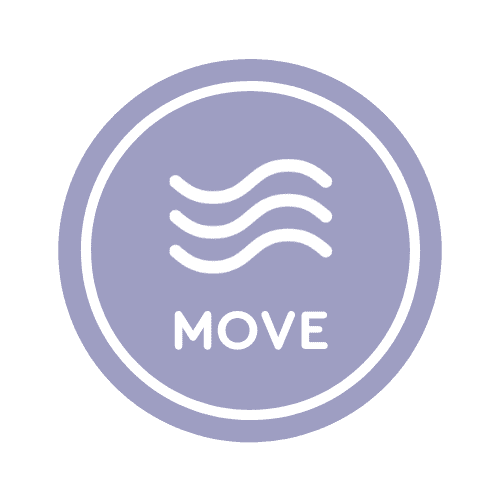 Purple circular Move Icon