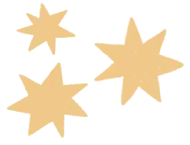 Three illustrated yellow stars