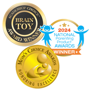 Brain Toy, Moms Choice Gold & National Parent Product Award Seals