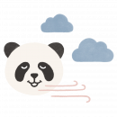 Illustrated icon of Pause with Panda taking deep breaths